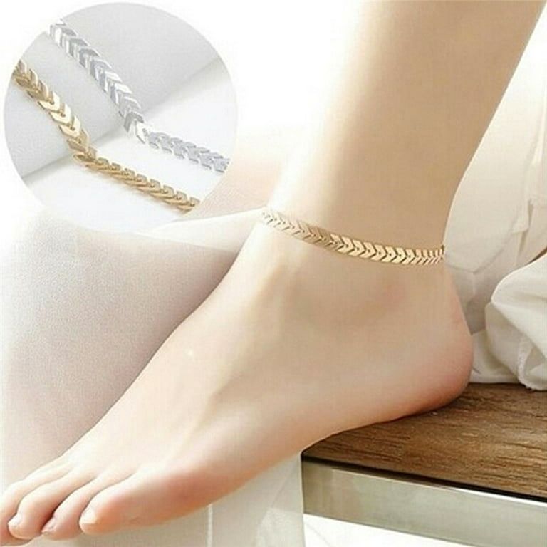Modern Stylish Payal Fish Bone Anklet Bracelet Golden Anklet Silver Anklet Fashion Foot Jewelry Stylish Payal Women Anklet Girls Anklet Adjustable Anklet Bracelet Modern Foot Chain Elegant Payal Party Wear Style Anklet Daily Wear Anklet Modern