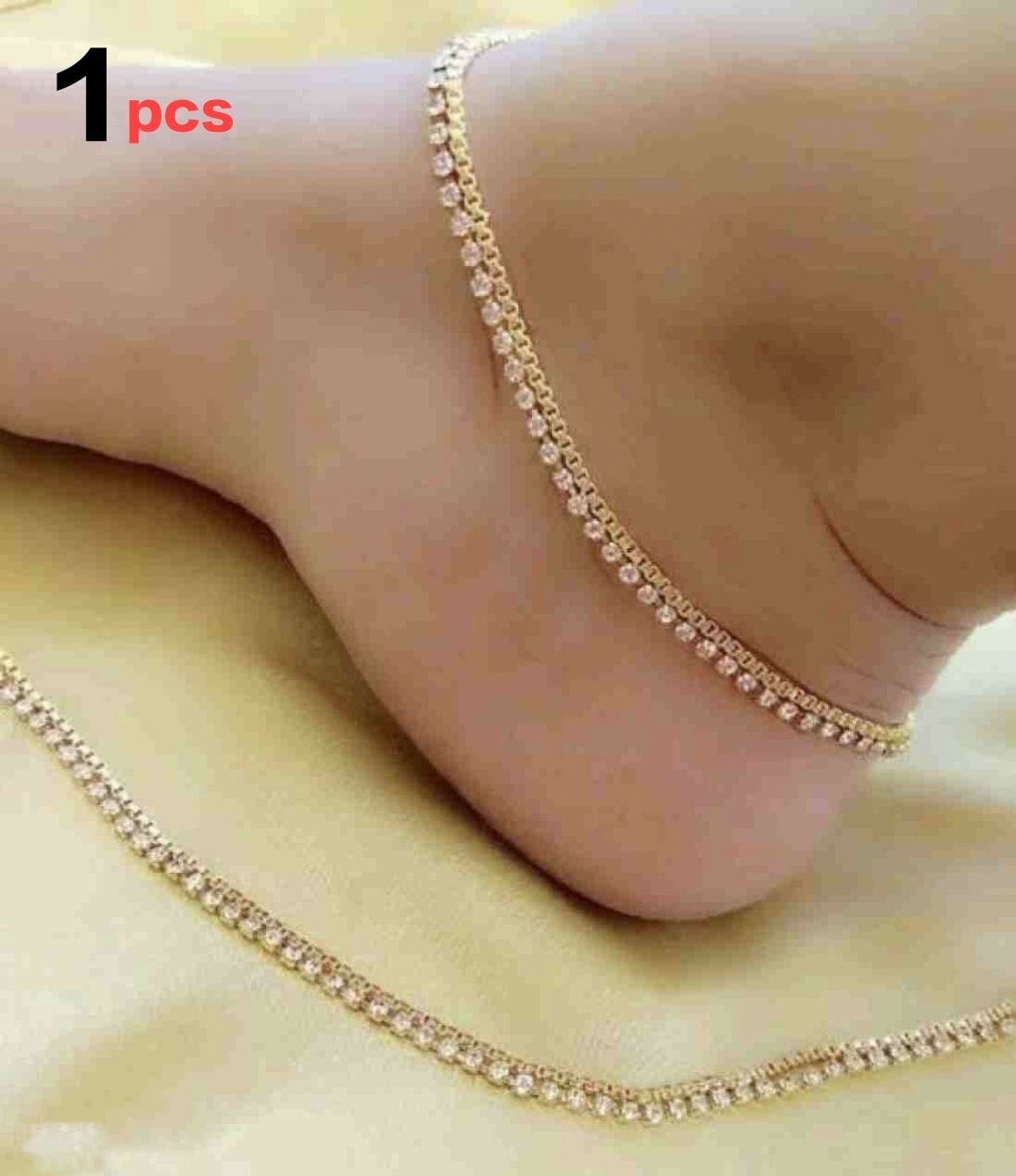 Premium Style Anklet Bracelet Golden Silver Payal Pazeb Ethnic Foot Jewelry Adjustable Chain Traditional Anklet For Women Girls Stylish Foot Accessory Party Wedding Jewelry Gift Stylish Fashion Payal Anklets
