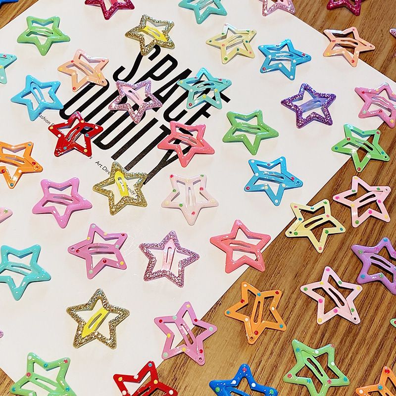 10 Pieces Star Hair Clips Pins Metal Hair Clips Pins Set Stylish Hairpins For Girls Women Shiny Hair Styling Accessories Hair Styling Clips For Party School College Office Daily Wear Hair Jewelry Pack Modern Stylish Strong Grip Hair Clips Pins - 10 Pcs Star Clips