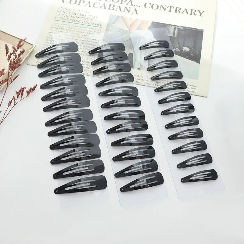 12 Pieces Hair Clips Pins TikTak Hair Catchers School Clips Black Hair Pins Clips Hair Clips Pins Metal Hair Pins Clips Hair Styling Accessories Durable and Adjustable for all Age Ladies Woman Girls Childrens Kids and babies - 12 Pcs Black