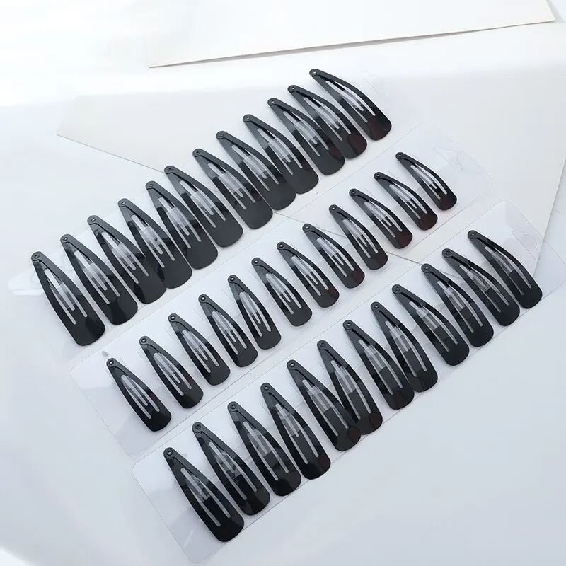 12 Pieces Hair Clips Pins TikTak Hair Catchers School Clips Black Hair Pins Clips Hair Clips Pins Metal Hair Pins Clips Hair Styling Accessories Durable and Adjustable for all Age Ladies Woman Girls Childrens Kids and babies - 12 Pcs Black