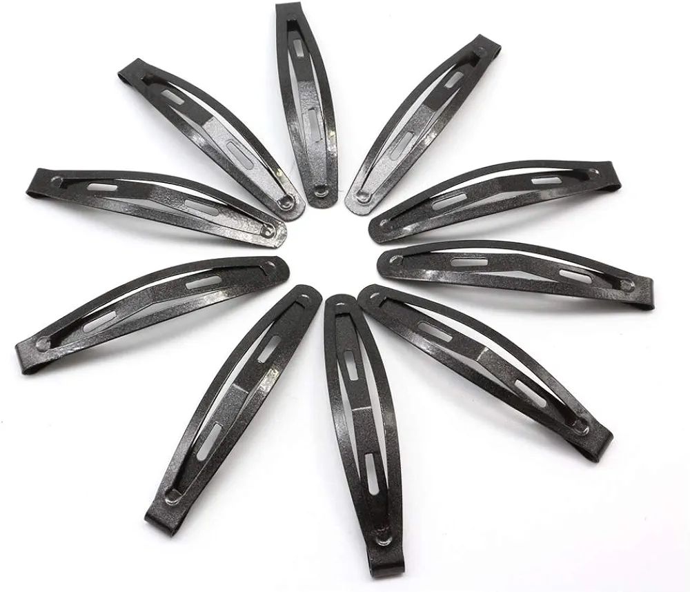 12 Pieces Hair Clips Pins TikTak Hair Catchers School Clips Black White Red and Blue Color Hair Pins Clips Hair Clips Pins Metal Hair Pins Clips Hair Styling Accessories Durable and Adjustable for all Age Ladies Woman Girls Childrens Kids - 12 Pcs Clips