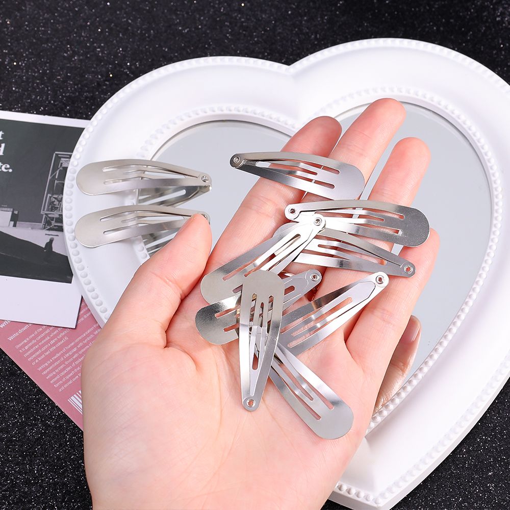 12 Pieces Hair Clips Pins TikTak Style Hair Catchers For School Use Black White Red And Blue Color Hair Pins Clips Metal Hair Styling Accessories Durable Light Weight And Adjustable Suitable For All Ages Including Ladies Women Girls Kids - 12 Pcs Silver clips