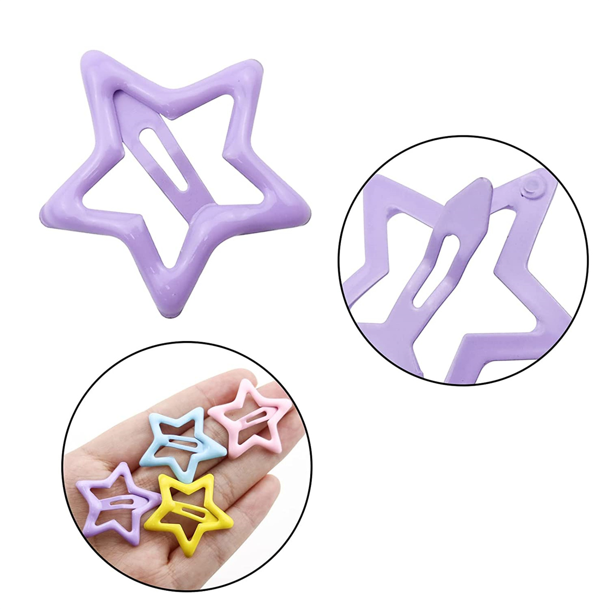20 Pieces Star Hair Clips Pins Set Stylish Hairpins For Girls Women Shiny Metal Hair Styling Accessories Fashion Hair Clips Pins Pack Cute Hair Styling Pins For School College Office Daily Wear Party Hair Jewelry Modern Stylish Hair Clips Pins - 20 Pcs Star Clips