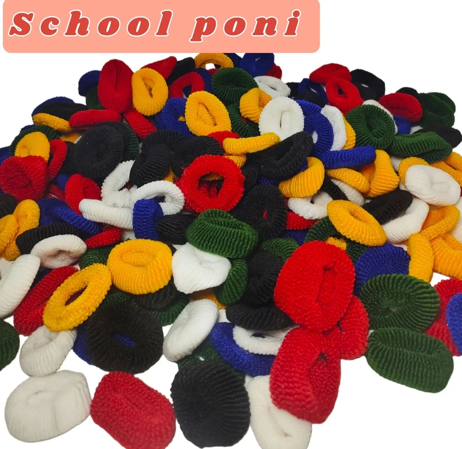 50 Pieces Small Size Hair Scrunchies Multi Color Ponytail Bands Elastic Hair Ties Girls School Hair Styling Accessories Soft Pony Holders Daily Wear Hair Bands Colorful Hair Scrunchie Set Strong Grip Ponytail Holders For Women And Kids Stylish - 50 Pcs Scrunchies