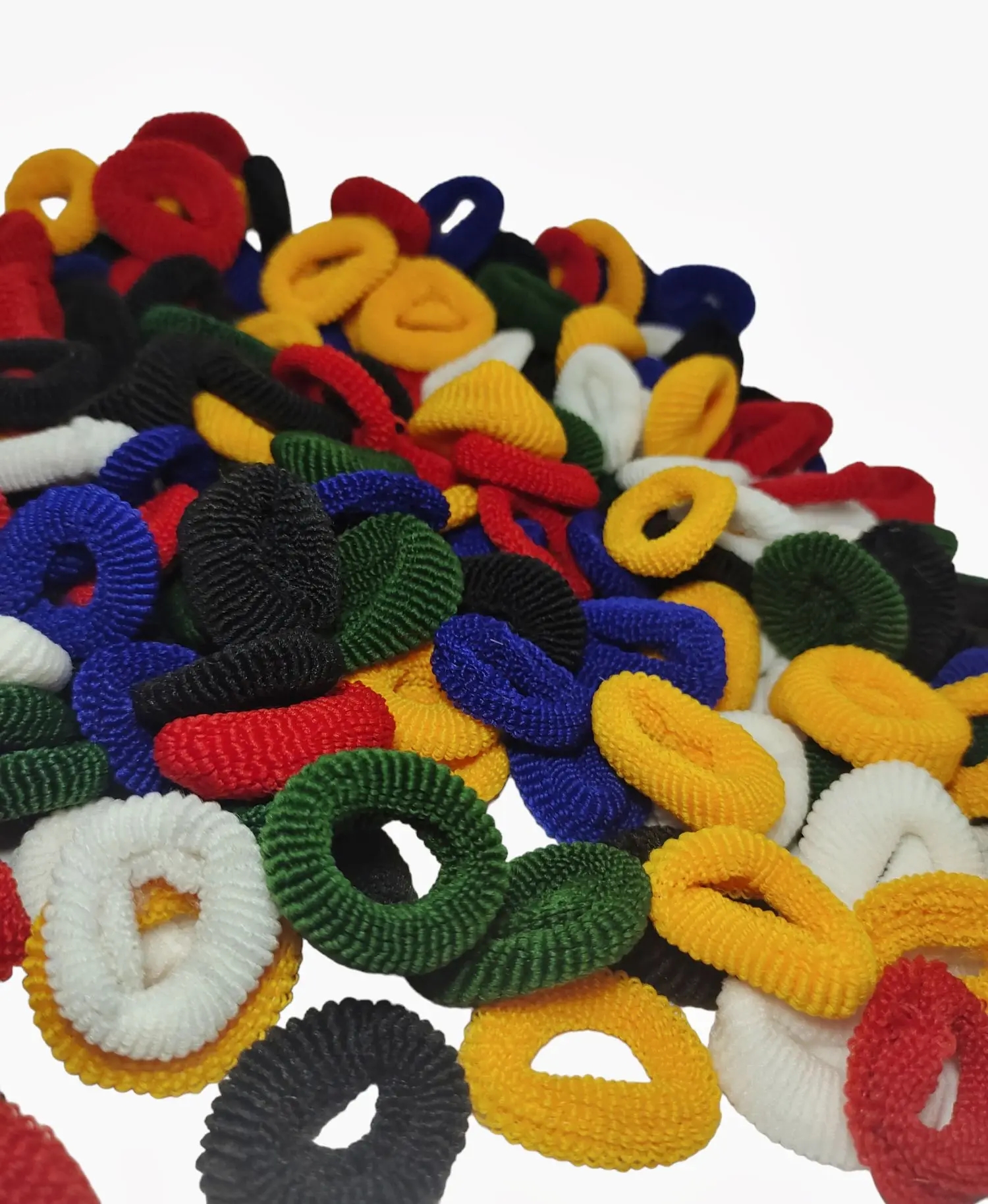 50 Pieces Small Size Hair Scrunchies Multi Color Ponytail Bands Elastic Hair Ties Girls School Hair Styling Accessories Soft Pony Holders Daily Wear Hair Bands Colorful Hair Scrunchie Set Strong Grip Ponytail Holders For Women And Kids Stylish - 50 Pcs Scrunchies