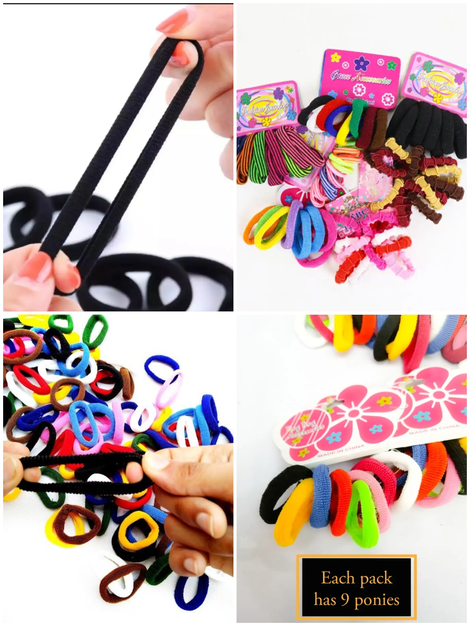 54 Pieces Hair Ponies Hair Scrunchies Set For Girls And Women Colorful Elastic Hair Bands Rubber Hair Ties Hair Styling Accessories For Ponytail Braids Buns Daily Wear Soft Stretchable Hair Holders Fashion Hair Bands For Long Thick Hair - 54 PCs Multicolor
