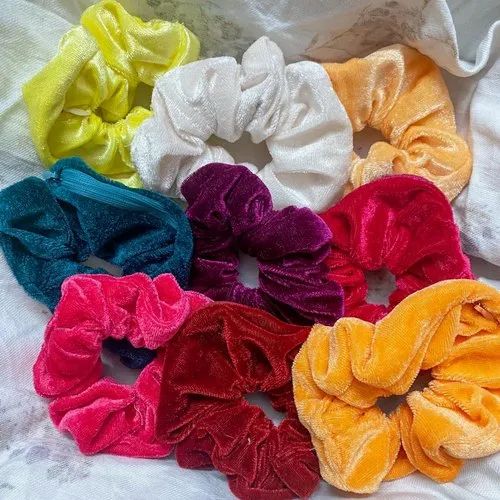 6 Pieces Velvet Scrunchies Soft Hair Ties Colorful Hair Bands Ponytail Holders Velvet Hair Bands Women Scrunchies Stylish Hair Styling Accessories Elastic Velvet Bands, Premium Scrunchies, Girls Hair Ties, Fancy Scrunchies, Durable Hair Bands, - 12 Pcs