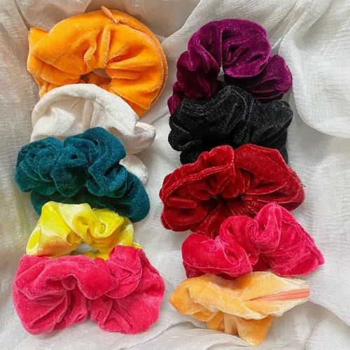 6 Pieces Velvet Scrunchies Soft Hair Ties Colorful Hair Bands Ponytail Holders Velvet Hair Bands Women Scrunchies Stylish Hair Styling Accessories Elastic Velvet Bands, Premium Scrunchies, Girls Hair Ties, Fancy Scrunchies, Durable Hair Bands, - 12 Pcs
