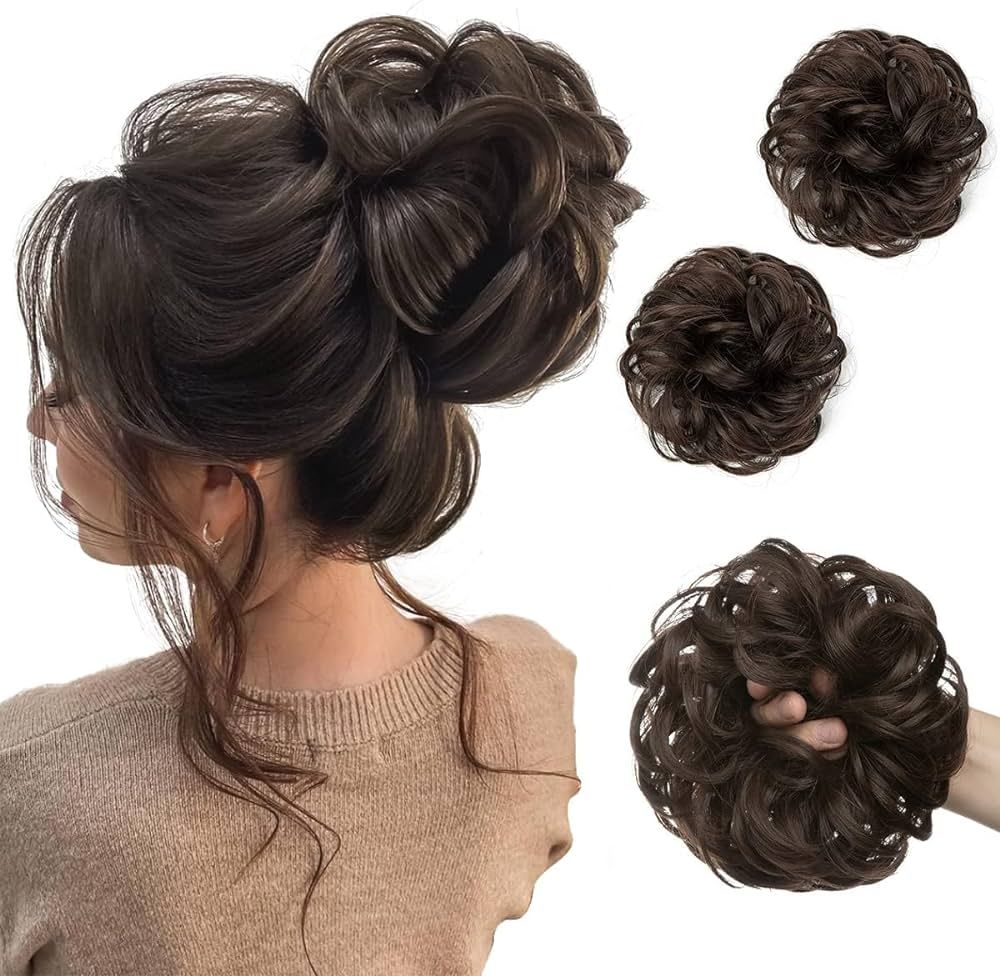 Dark Brown Hair Jura Extension For Girls Natural Look Hair Poni Hairpiece Soft Synthetic Bun Extension Comfortable To Wear Messy Bun For Party Everyday Use Comfortable Light Weight Hair Accessory for hair volume also for bridals and Party Wear