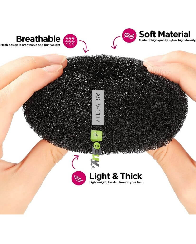Donut Hair Bun Maker Hair Volumizer Jura Maker Hair Styling Tool Bridal Hair Accessory Party Hair Tool Women Hair Bun Shaper Easy Hair Styling Donut Clip Girls Hair Bun Foam Donut For Hairstyle Hair Styling Accessories - Hair Donut