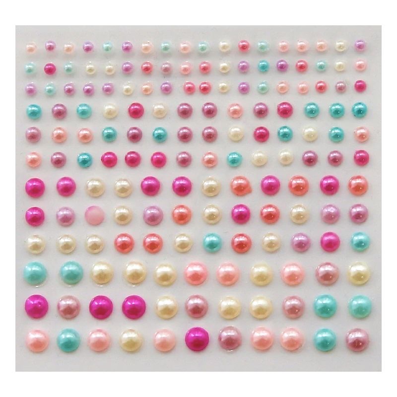 Hair Pearl Stickers For Girls Stylish Hair Styling Accessories Self Adhesive White Pearls For Hair Decoration Simple To Use Long Lasting Bridal Party Look Modern Stylish Hair Jewels For Events Festive Hairstyles Elegant Glam Look - Multicolor