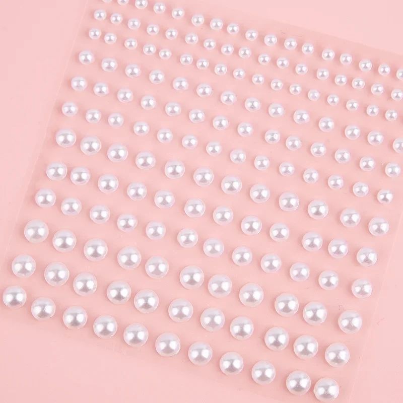 Hair Pearl Stickers, Adhesive Hair Stickers, Vinyl Hair Stickers, Hair Braid Accessories, Hair Beads For Braiding, Hair Decoration Stickers, Stylish Hair Gems, Bridal Hair Stickers, Fancy Hair Styling Accessories, Kids Hair Stickers, Hair Art - Beige