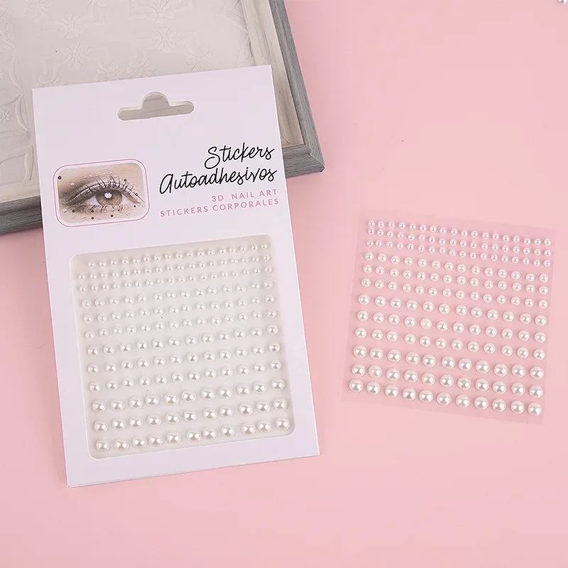 Hair Pearl Stickers, Adhesive Hair Stickers, Vinyl Hair Stickers, Hair Braid Accessories, Hair Beads For Braiding, Hair Decoration Stickers, Stylish Hair Gems, Bridal Hair Stickers, Fancy Hair Styling Accessories, Kids Hair Stickers, Hair Art - Beige