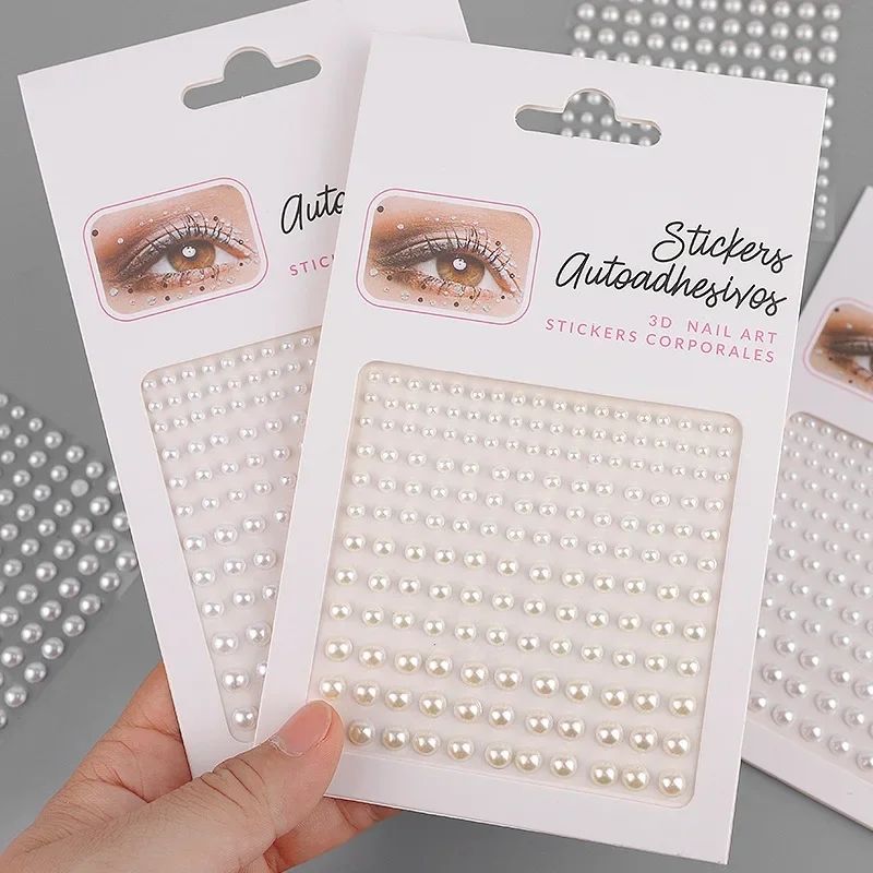 Hair Pearls Hair Beads Hair Styling Accessories Hair Stickers Hair Styling Stickers Adhesive Hair Gems Hair Jewels Pearl Hair Stickers Beaded Hair Styling Accessories Stick On Hair Pearls Bridal Hair Styling Accessories Diy Hair Styling - Hair Pearls Stickers