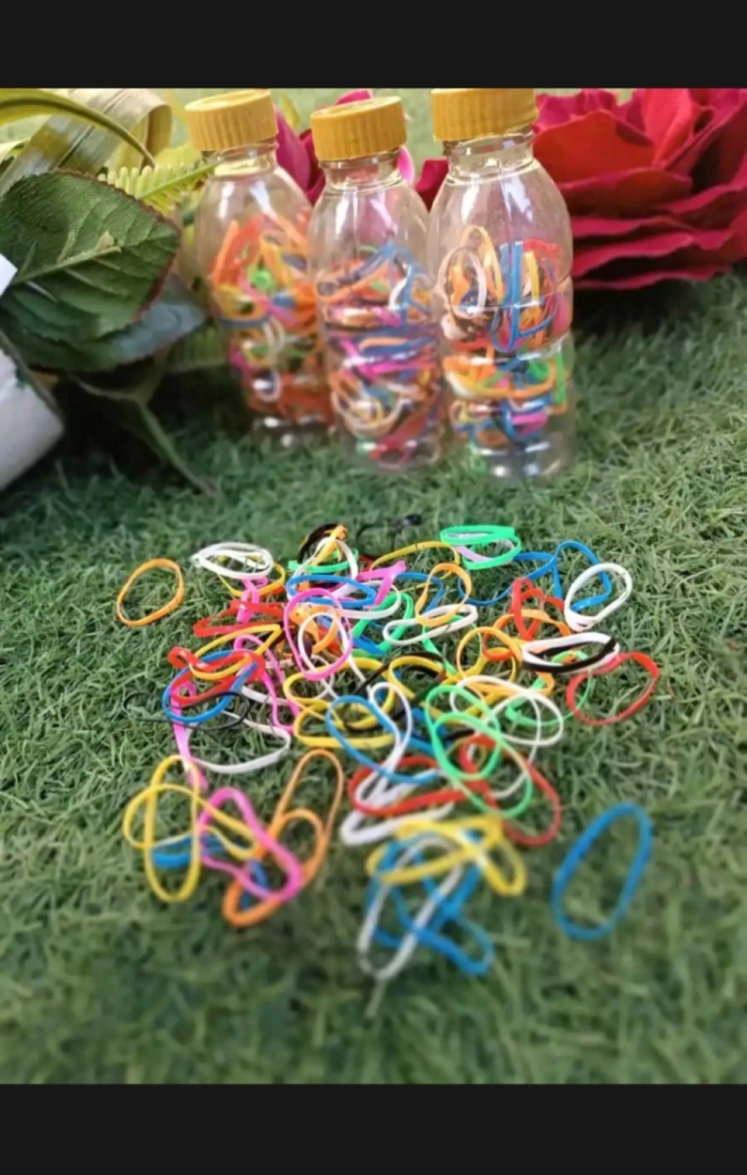 Set Of 4 Rubber Bands Elastic Hair Bands Hair Rings Ponytail Hair Ties Rope Holder Hair Styling Accessories For Women Girls Spiral Hair Bands No Damage Hair Scrunchies Stretchable Durable Hair Rope Multi Color Hair Bands Everyday Use - 4 Bottles Scrunchies