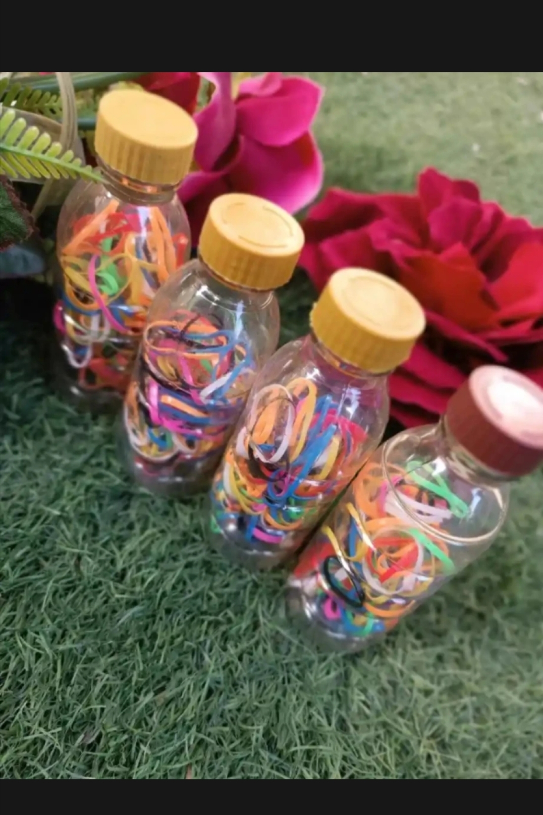 Set Of 4 Rubber Bands Elastic Hair Bands Hair Rings Ponytail Hair Ties Rope Holder Hair Styling Accessories For Women Girls Spiral Hair Bands No Damage Hair Scrunchies Stretchable Durable Hair Rope Multi Color Hair Bands Everyday Use - 8 Bottles Scrunchies