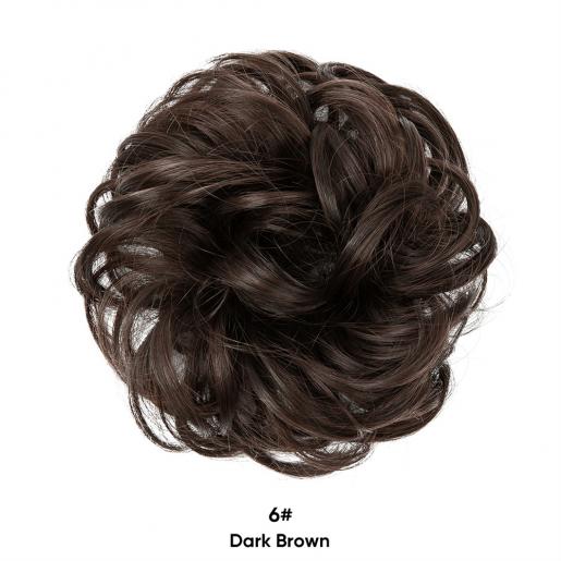 Synthetic Hair Bun Dark Brown Jura Extension Natural Look Hairpiece Light Weight & Comfortable Simple To Use Bridal Bun Daily Wear Hair Styling Accessories Pony Style Bun Volume Enhancer Natural Finish Soft Synthetic Hair Extension - hair extensions