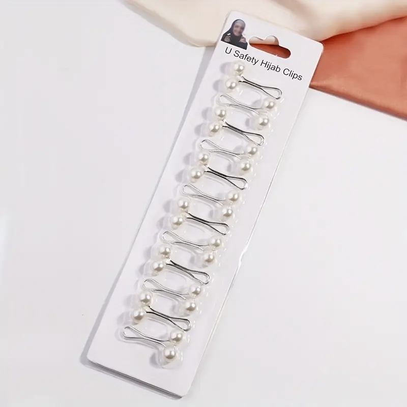 10 Pieces Hijab Scarf Pin Naqab Pin Brooches For Girls And Women Stylish Safety Pin Set Decorative Scarf Hijab Scarf Pins Muslim Prayer Naqab Strip Pins Daily Wear Modest Fashion Accessories - 5 Pcs Hijab Pin