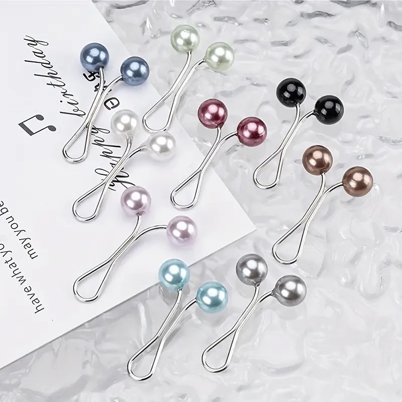 30 Pieces Hijab Scarf Pin Naqab Pin Multi Color Black And White Brooches Muslim Prayer Naqab Strip Decorative Scarf Hijab Scarf Pins For Girls And Women Daily Scarf Hijab Styling Accessory - 5 Pcs Hijab Pin