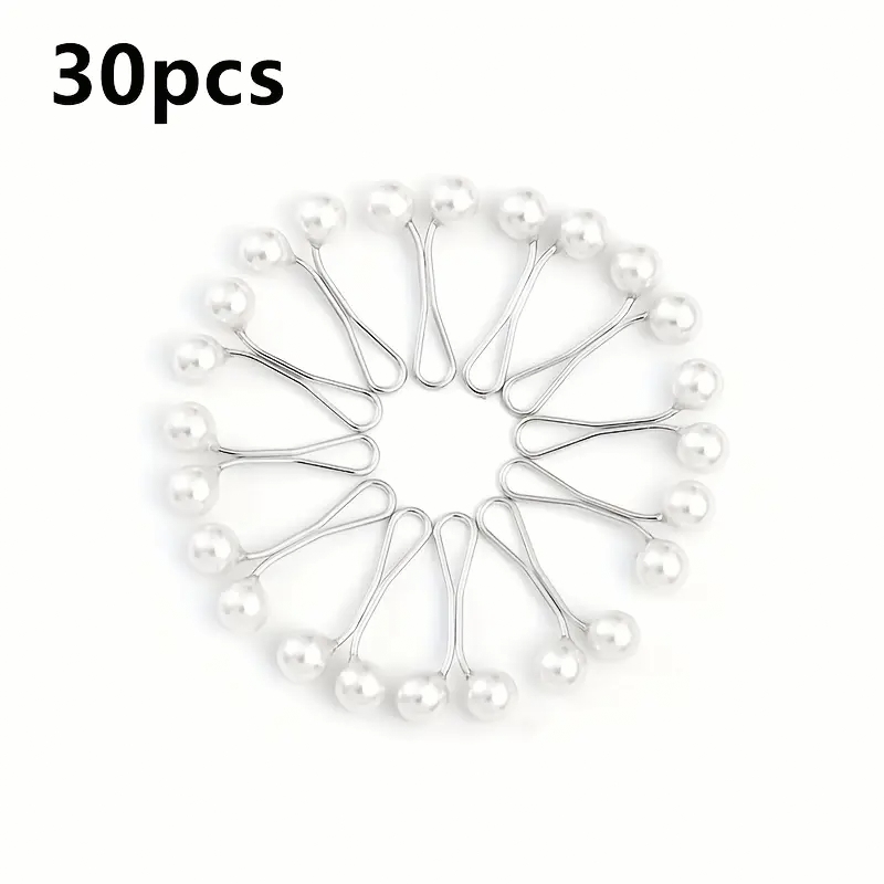 30 Pieces Hijab Scarf Pin Naqab Pin Multi Color Black And White Brooches Muslim Prayer Naqab Strip Decorative Scarf Hijab Scarf Pins For Girls And Women Daily Scarf Hijab Styling Accessory - 5 Pcs Hijab Pin