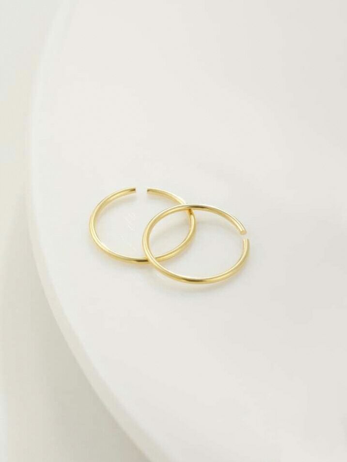 20 Pieces Nose Ring Jewelry Set For Women Long Nose Ring Jewelry Stainless Steel Nose Jewelry Non Piercing Nose Cuff For Girls Light Weight Nose Hoop Fashion Nose Accessory Elegant Nose Ring Jewelry Daily Wear Nose Ring Jewelry For Girls - Golden
