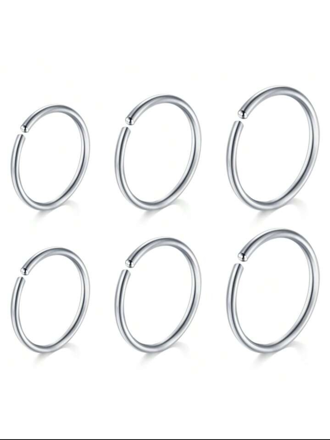 20 Pieces Nose Ring Jewelrys Golden Silver Long Naak Ka Koka Naak Ki Bali Nath Nathli Nathni For Piercing And Non Piercing Women Girls Multi Style Nose Jewelry Value Pack Modern Stylish Festival Gift Long Nath Nathli Nathni Nose Pin Jewelry - 7mm Golden Nose Ring
