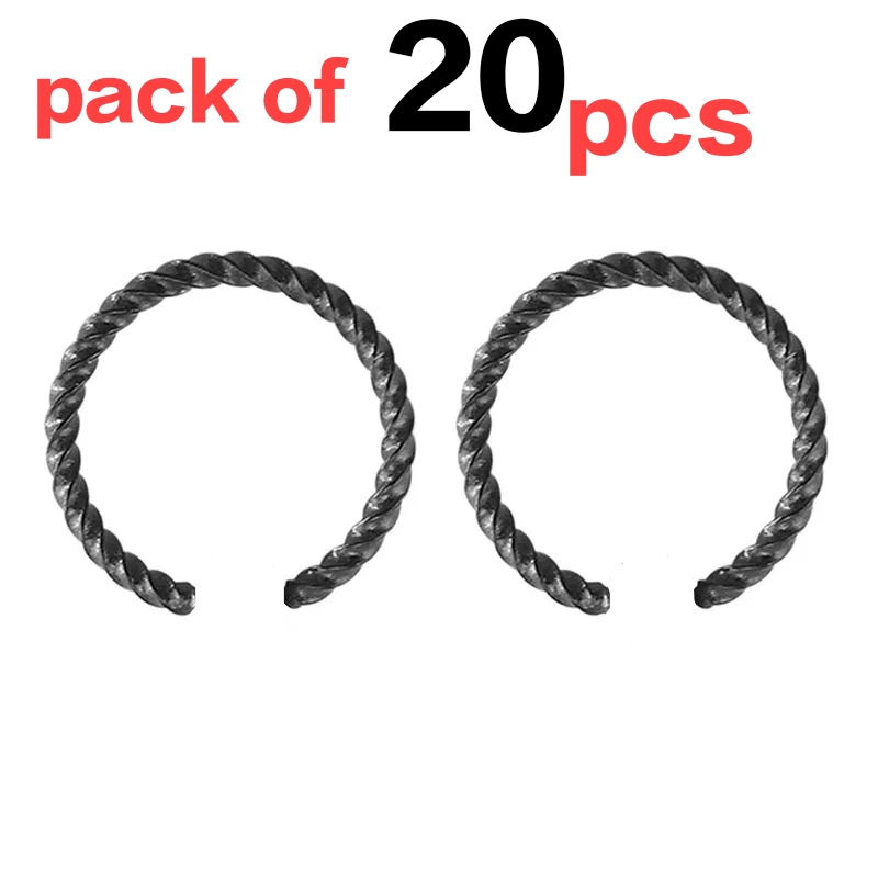 24 Pieces Black Nose Ring Jewelry for Piercing Twisted Spril Nose Ring Jewelry Daily Party Wear Nose Jewelry Accessory - 24 Pcs Spril Black