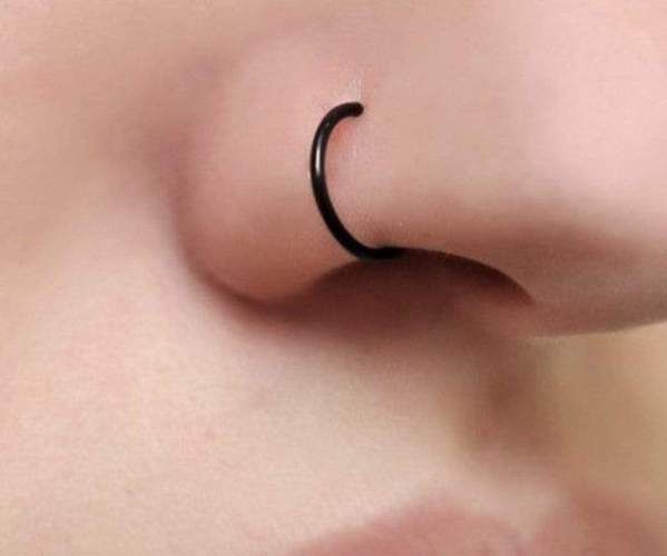24 Pieces Black Nose Ring Jewelry Plain Set For Women Daily Party Wear Nose Jewelry Accessory