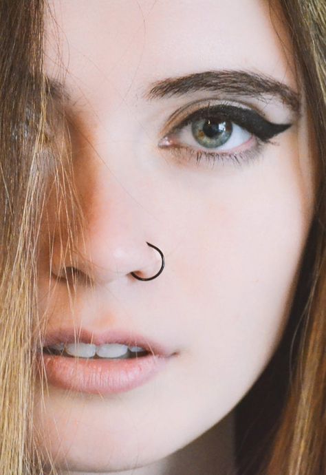 24 Pieces Black Nose Ring Jewelry Plain Set For Women Daily Party Wear Nose Jewelry Accessory