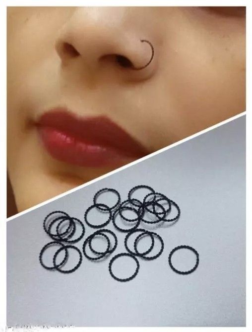 24 Pieces Spril Twisted Nose Ring Jewelry for piercing and none Piercing Golden Silver Multi Color and black best seller Daily Party Wear Nose Jewelry Accessory