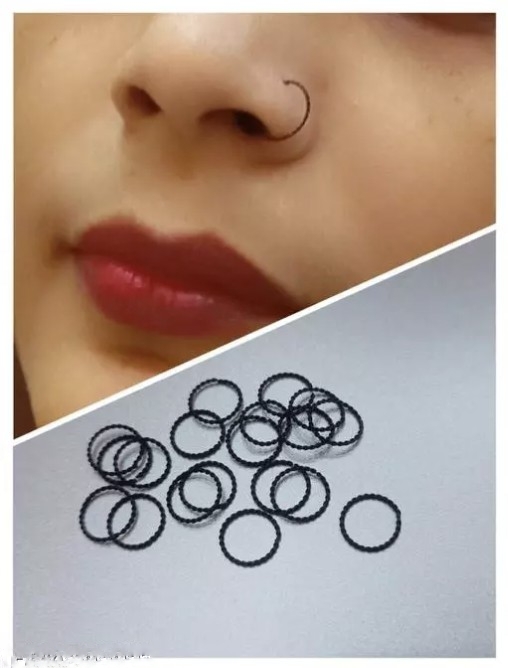 24 Pieces Spril Twisted Nose Ring Jewelry for piercing and none Piercing Golden Silver Multi Color and black best seller Daily Party Wear Nose Jewelry Accessory - 36 PCs Multicolor