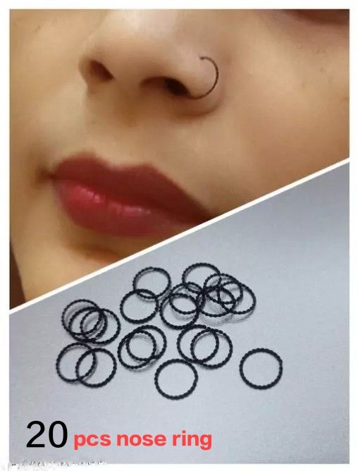 36 Pieces Spiral Nose Ring Jewelry For Women Girls Stylish Nose Pin Jewelry Stainless Steel Nose Jewelry Body Piercing Fashion Accessory Hypoallergenic Nose Stud Modern Stylish Nose Ring Jewelrys For Daily Wear Party Wear Style Spiral Nose Cuff - 24 Pcs Black