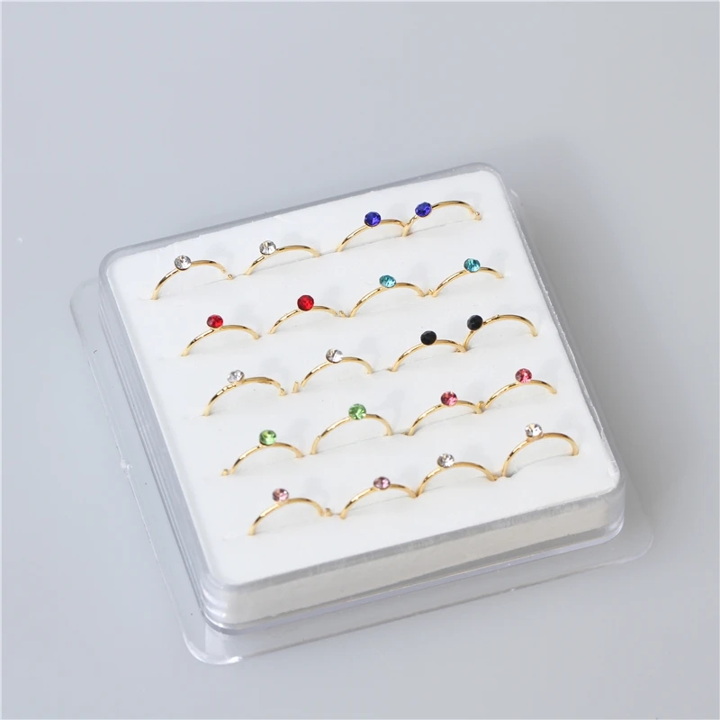 5 Pieces Nose Ring Jewelry Multi Color Nose Pin Jewelry Stainless Steel Nose Hoop Single Stone Nose Jewelry Nose Accessories Nose Stud Piercing Jewelry Fashion Nose Ring Jewelry Women Nose Ring Jewelry Girls Nose Ring Jewelry Stylish Nose Pin - Multicolor