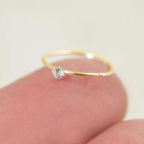 5 Pieces Single Stone Nose Ring Jewelry For Girls And Women Stainless Steel Nose Pin Jewelry In Golden And Silver Tone Naak Ki Long Naak Ka Koka Nath Nathni Nose Bali Stylish Nose Jewelry For Piercing And Non Piercing Daily And Party Wear Style