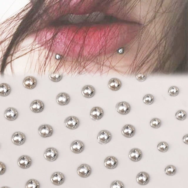 Fake Nose Ring Jewelry Sticker Nose Pin Jewelry Sticker Adhesive Vinyl Stickers Lips Stickers Body Stickers Nose Pin Jewelry Without Piercing Fashion Stickers Party Stickers Beauty Stickers Stylish Nose Jewelry Sticker Temporary Nose Ring - Multicolor