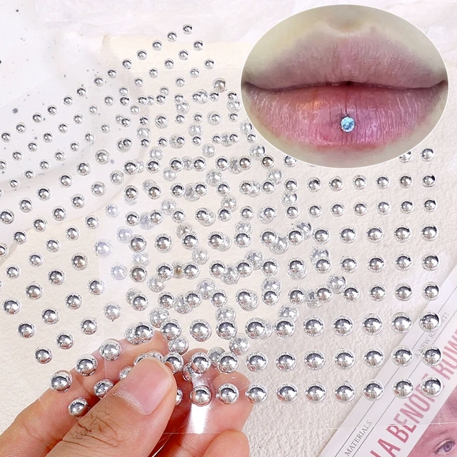 Fake Nose Ring Jewelry Sticker Nose Pin Jewelry Sticker Adhesive Vinyl Stickers Lips Stickers Body Stickers Nose Pin Jewelry Without Piercing Fashion Stickers Party Stickers Beauty Stickers Stylish Nose Jewelry Sticker Temporary Nose Ring - Multicolor