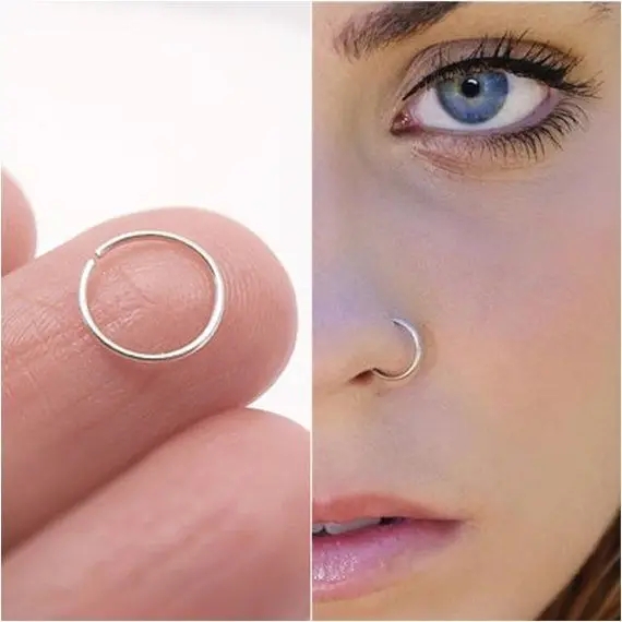 Nose Ring Jewelry Nose Pin Jewelry Golden Silver Multi Color Black Naak Ki Long Naak Ka Koka Naak Ki Bali Naak Ka Taar Naak Ki Nathni Nath Stylish Nose Jewelry For Women Girls Ethnic Traditional Bridal Nose Accessories Elegant Fashion Naath