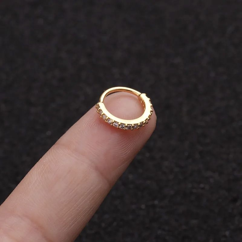 Zarkoon Hoops Earrings Rounded Shape Embedded Stone Sterilize Ear Studs Elegant Stainless Steel Earrings Silver And Gold Tone Stylish Fashion Jewelry For Girls And Women Everyday Party Wear Fashion Jewelry - Golden